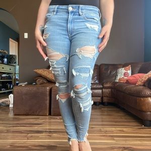 American Eagle Next Level Stretch Destroyed Leggings